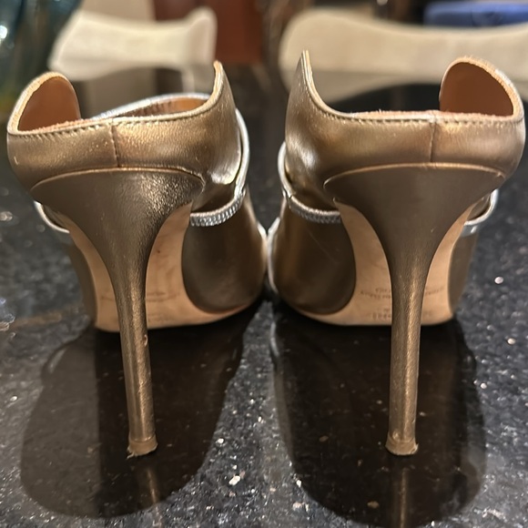 Malone Souliers size 37 gold and silver heels - Picture 3 of 5
